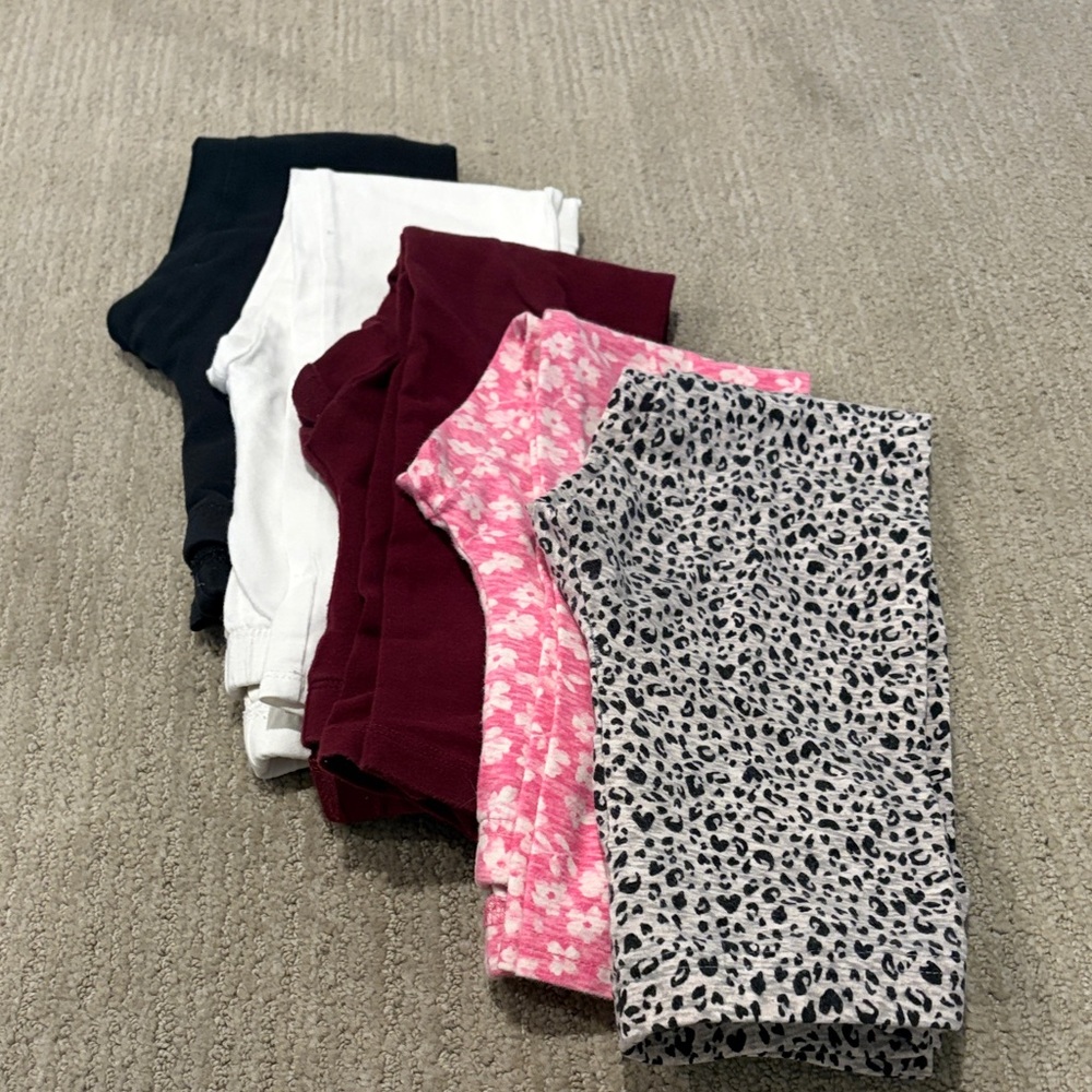 Set of Patterned and Solid Leggings